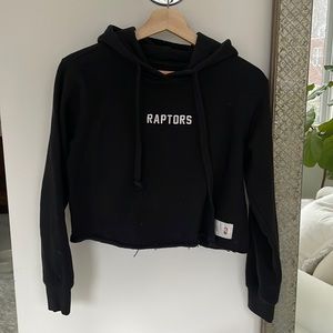 Peace Collective X NBA Raptors Black Crop Hoodie